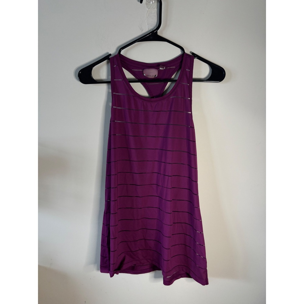 Athleta Womens Purple Burnout Stripe Racerback Tank Top Medium 868490-19